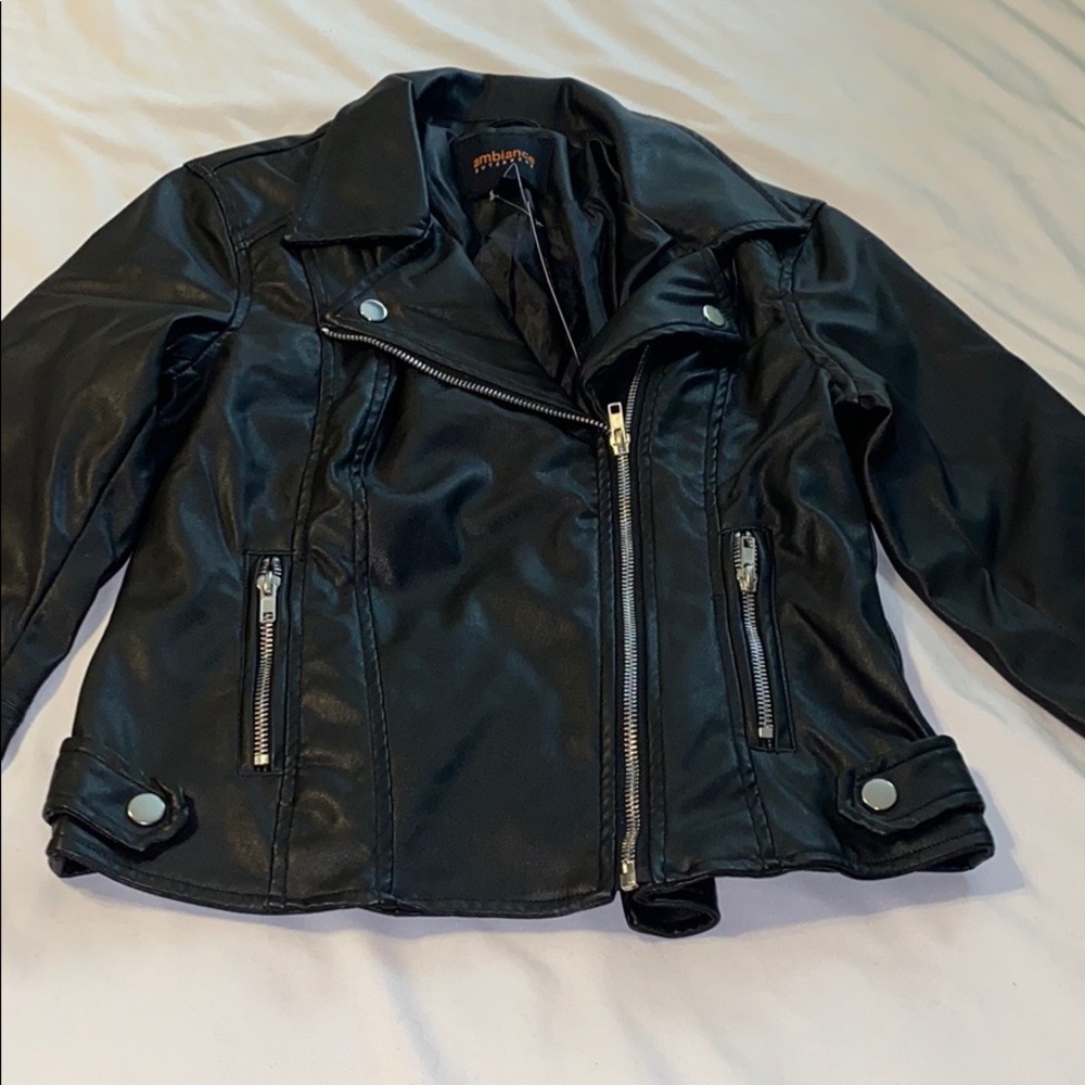 Black leather jacket